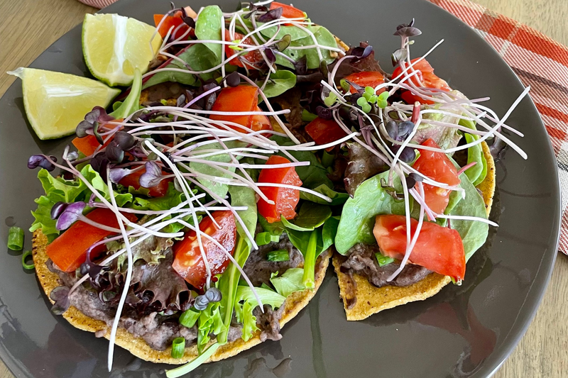 Black Bean Tostadas